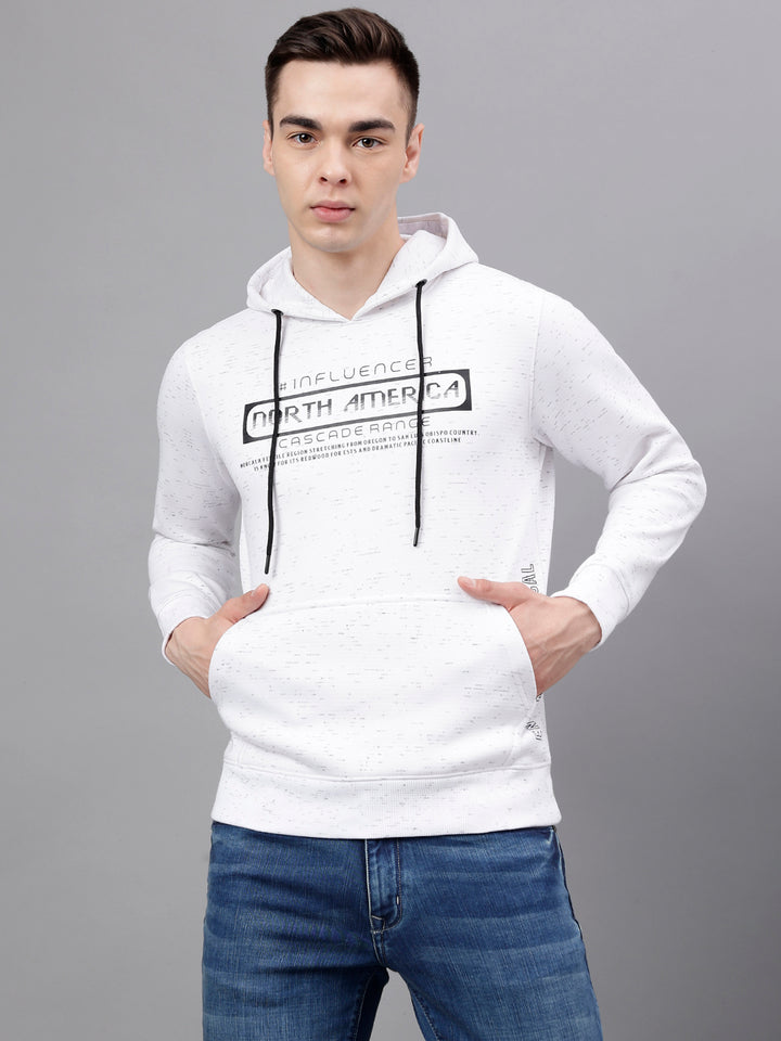 Men Oatmeal Standard Fit Printed Sweat Shirt