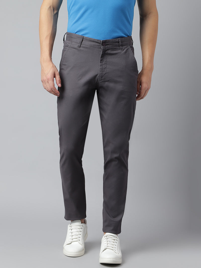 Byford by Pantaloons Black Cotton Slim Fit Trousers