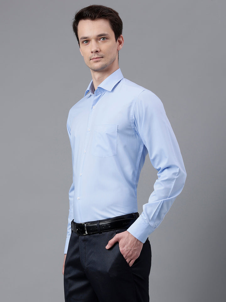 Men Sky Standard Fit Solid Formal Shirt