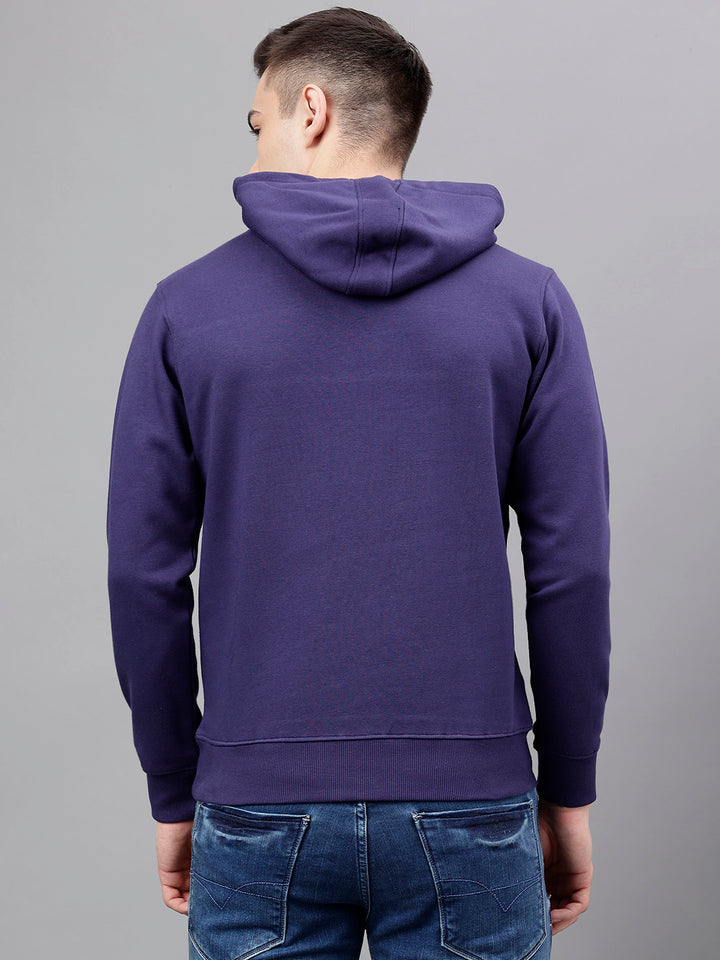 Men Royal Blue Standard Fit Solid Sweat Shirt