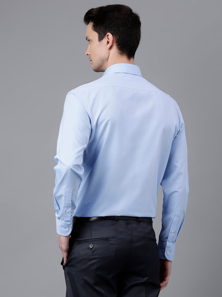 Men Sky Standard Fit Solid Formal Shirt