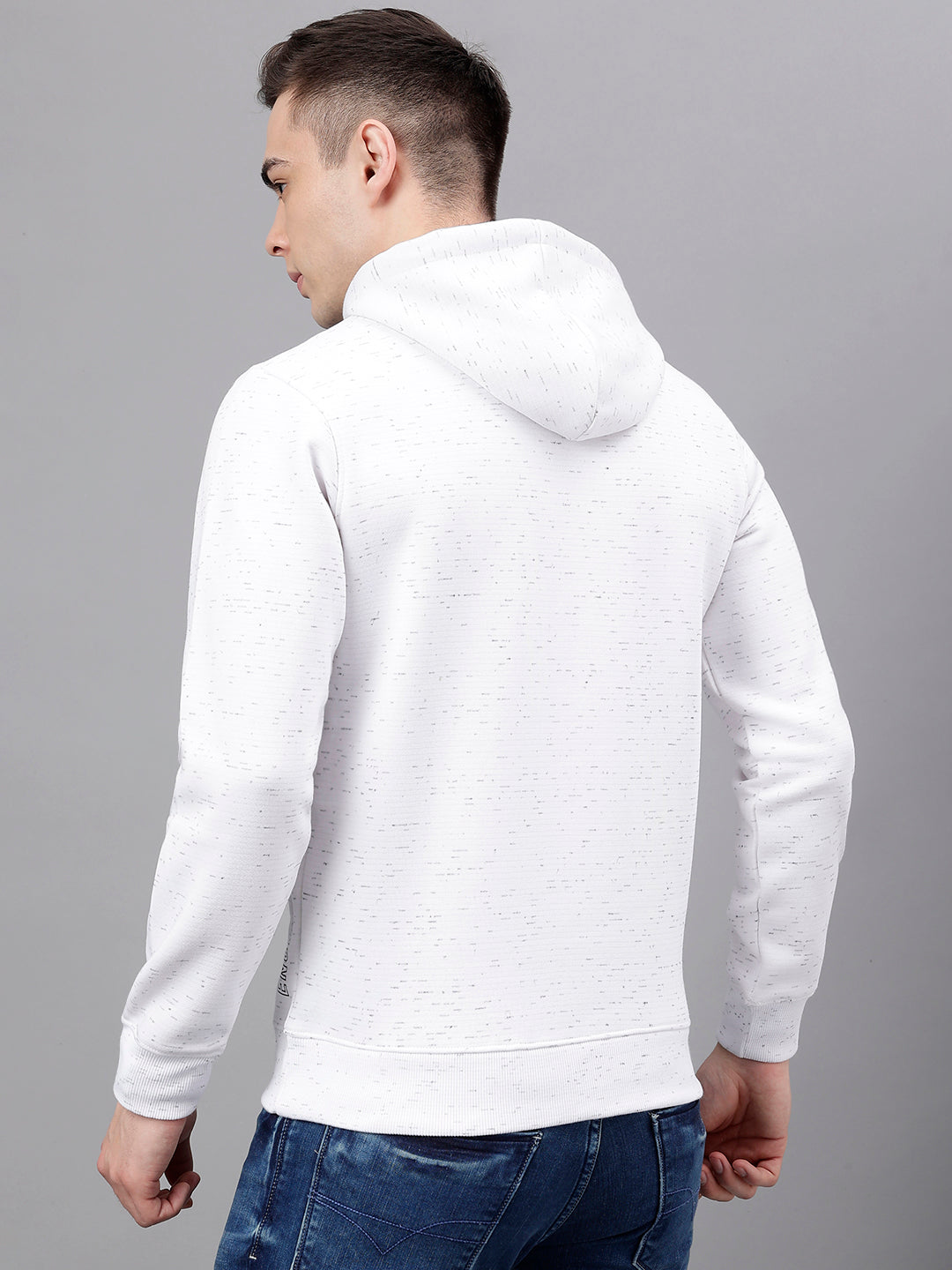 Men Oatmeal Standard Fit Printed Sweat Shirt