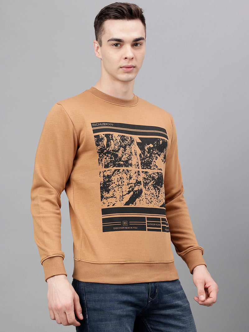 Men Wood Thrush Standard Fit Printed Sweat Shirt