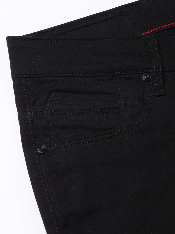 Men Black Slim Fit Mid Rise Clean Look Stretchable Jeans