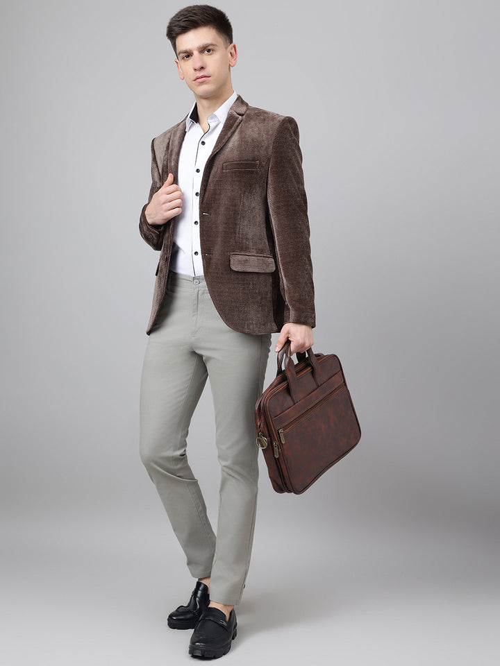 Richlook Smart Fit Brown Blazer for Men's