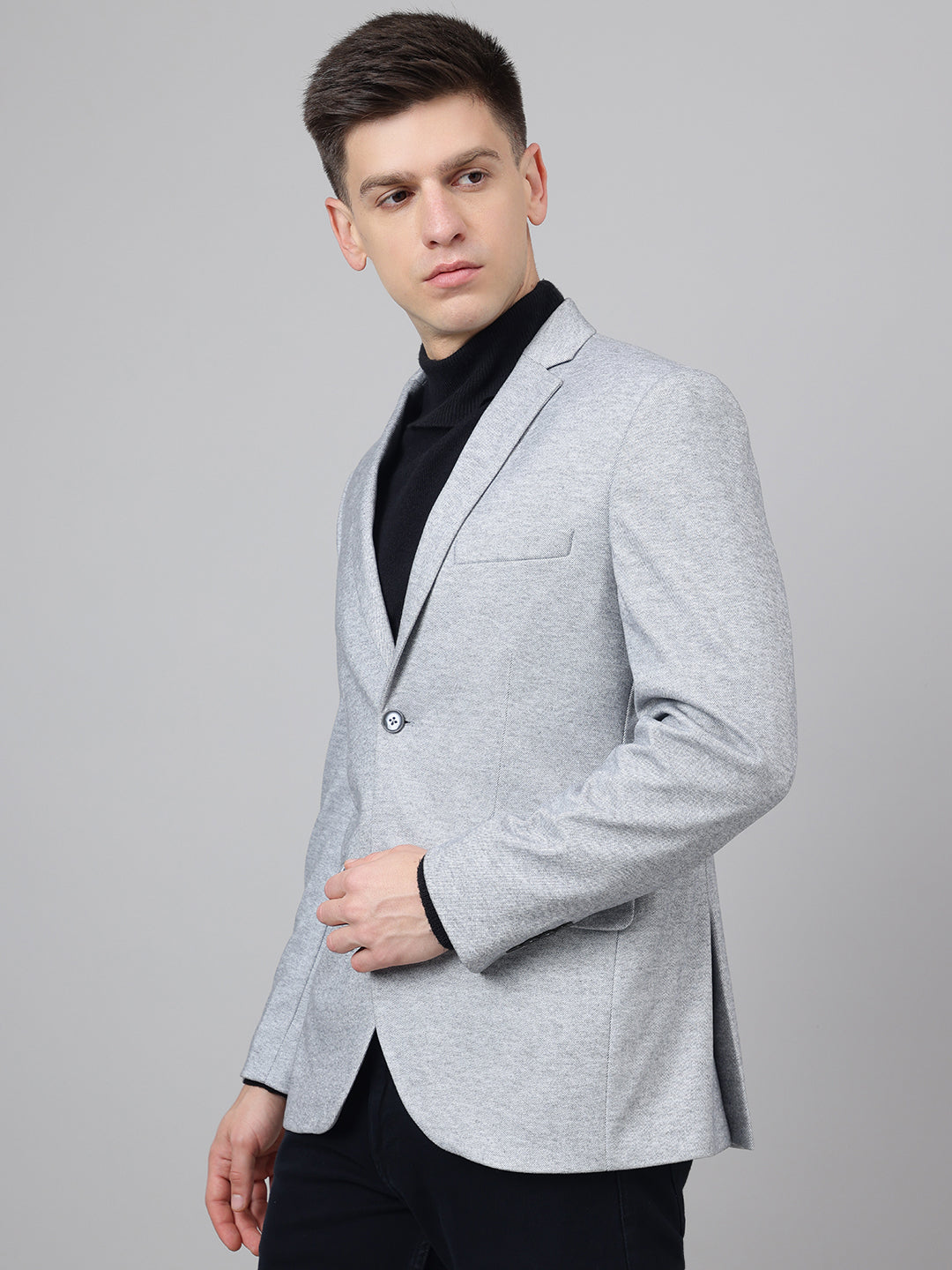 Richlook Smart Fit Light Gray Blazer for Men's