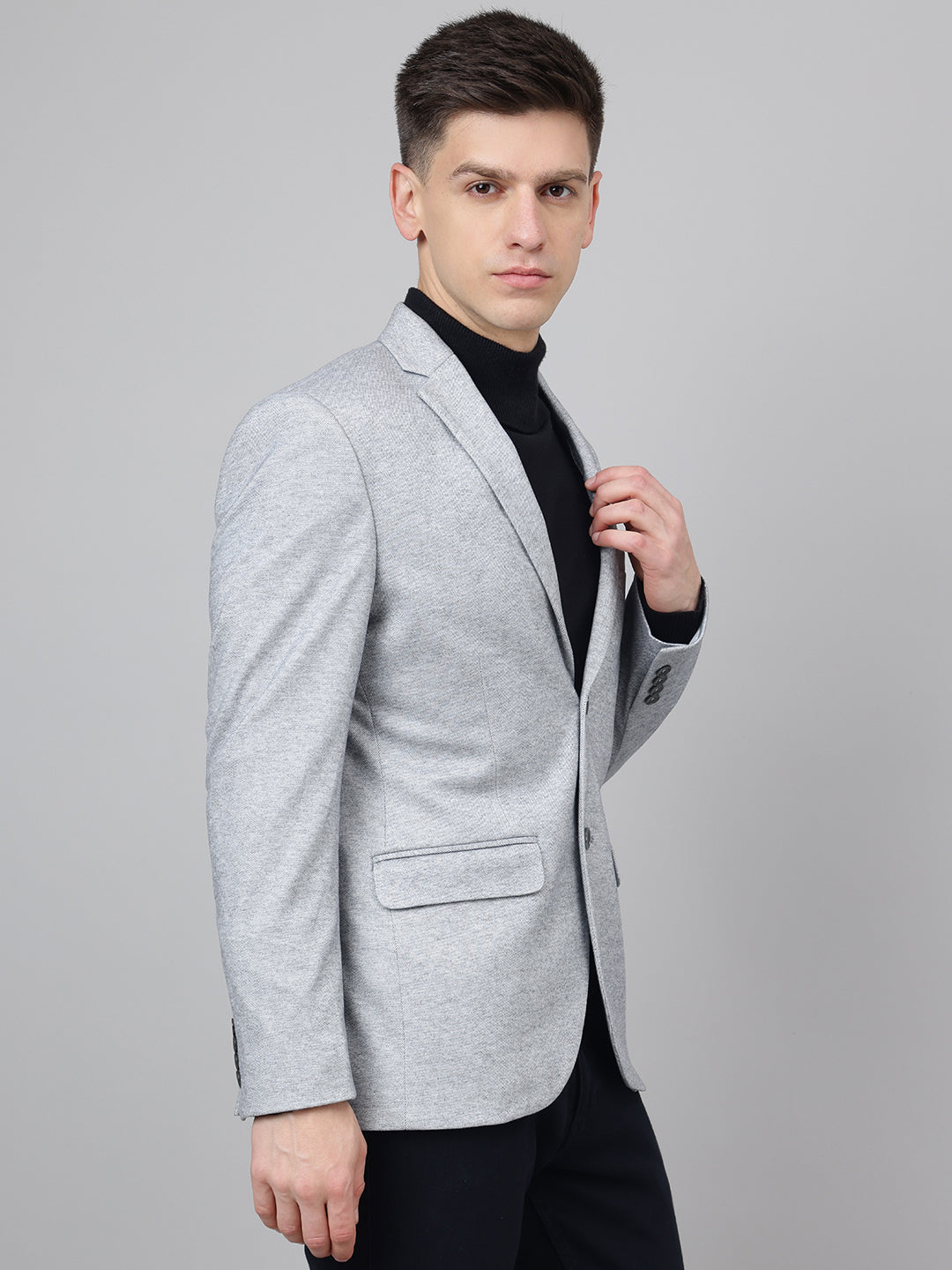 Richlook Smart Fit Light Gray Blazer for Men's