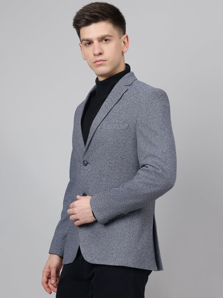 Richlook Smart Fit Dark Gray Blazer for Men's