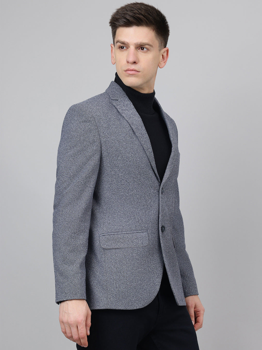 Richlook Smart Fit Dark Gray Blazer for Men's