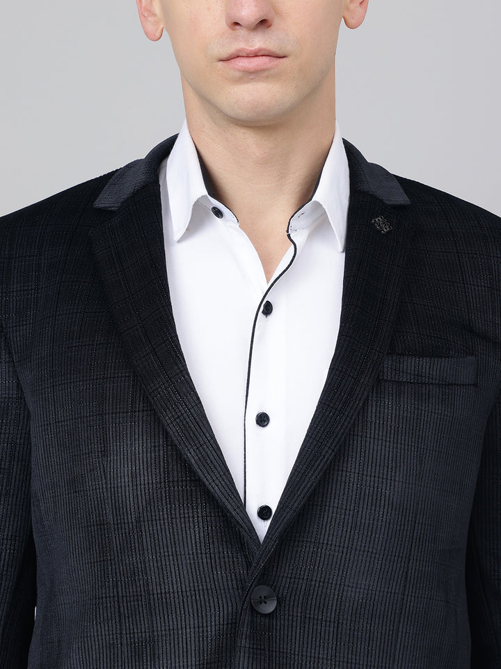 Richlook Smart Fit Black Blazer for Men's