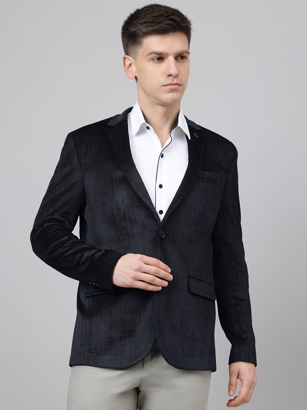 Richlook Smart Fit Black Blazer for Men's