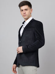 Richlook Smart Fit Black Blazer for Men's