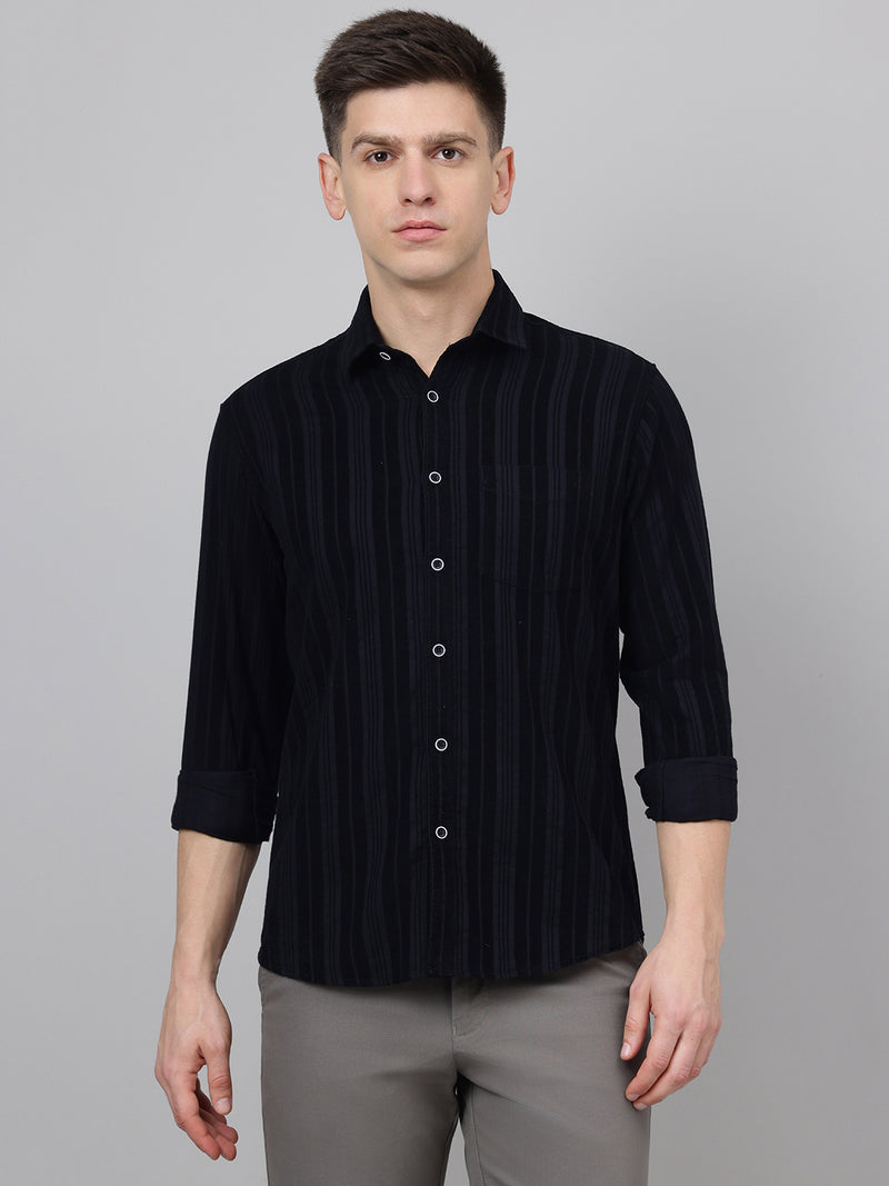 Richlook Regular Fit Black Casual Shirts for Men's