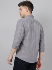 Richlook Regular Fit Grey Casual Shirts for Men's