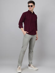 Richlook Regular Fit Maroon Casual Shirts for Men's