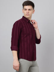 Richlook Regular Fit Maroon Casual Shirts for Men's