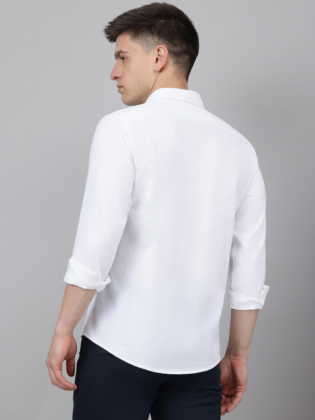 Richlook Regular Fit White Casual Shirts for Men's