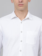 Richlook Regular Fit White Casual Shirts for Men's