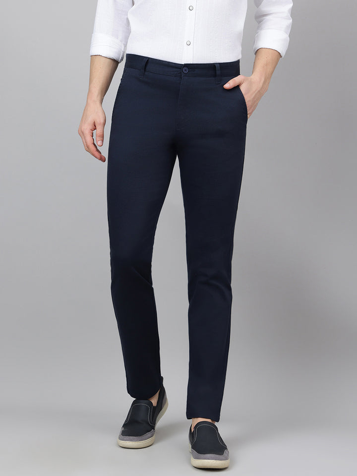 Richlook Casual Navy Trouser for Men's