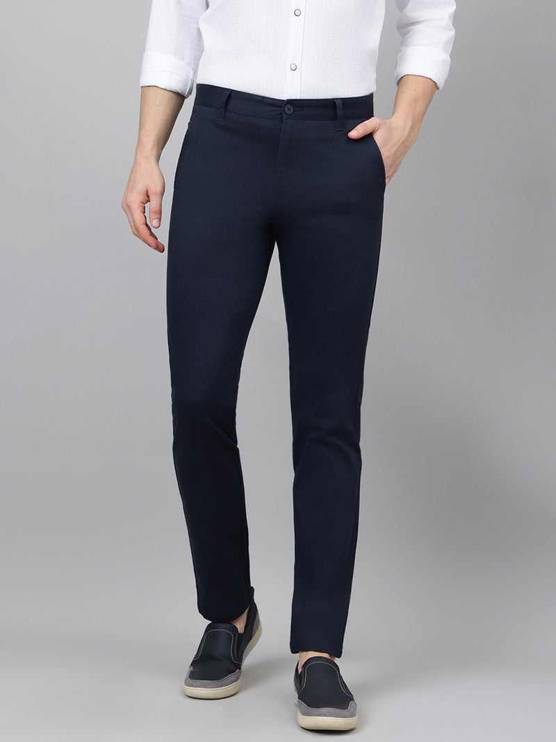 Richlook Casual Navy Trouser for Men's