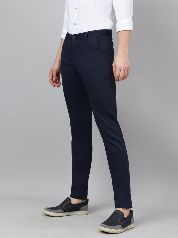 Richlook Casual Navy Trouser for Men's