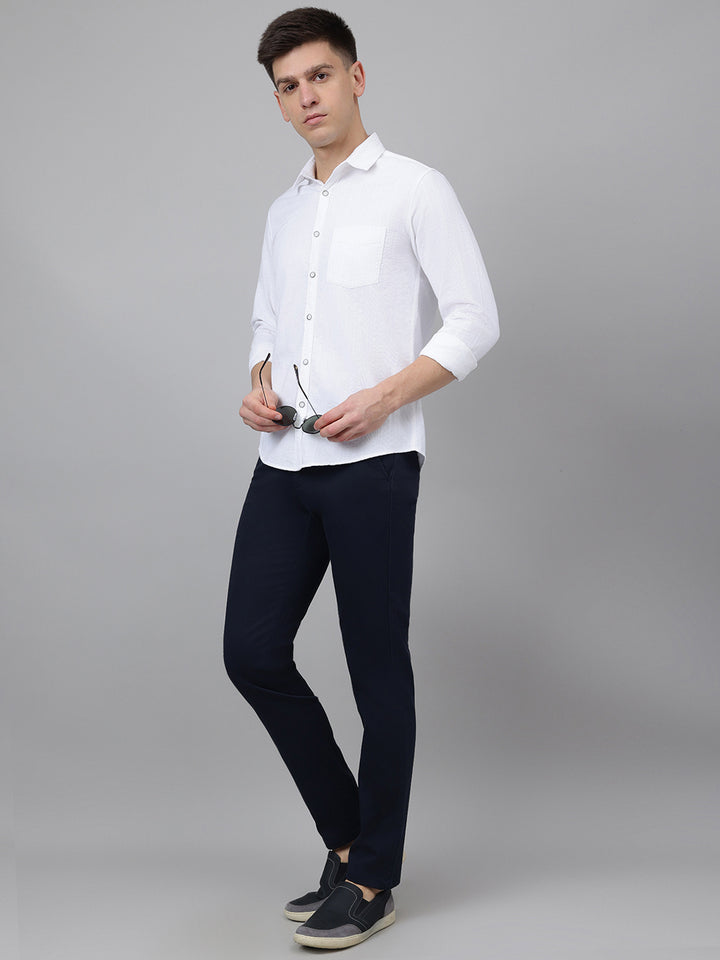 Richlook Casual Navy Trouser for Men's