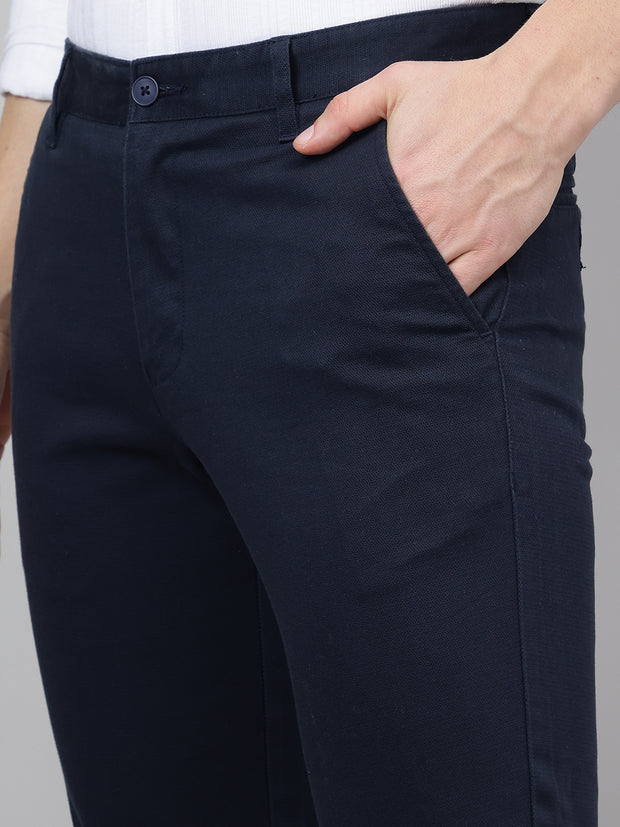 Richlook Casual Navy Trouser for Men's