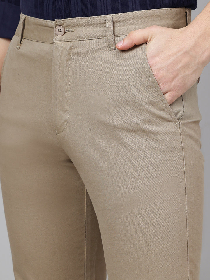 Richlook Casual Beige Trouser for Men's