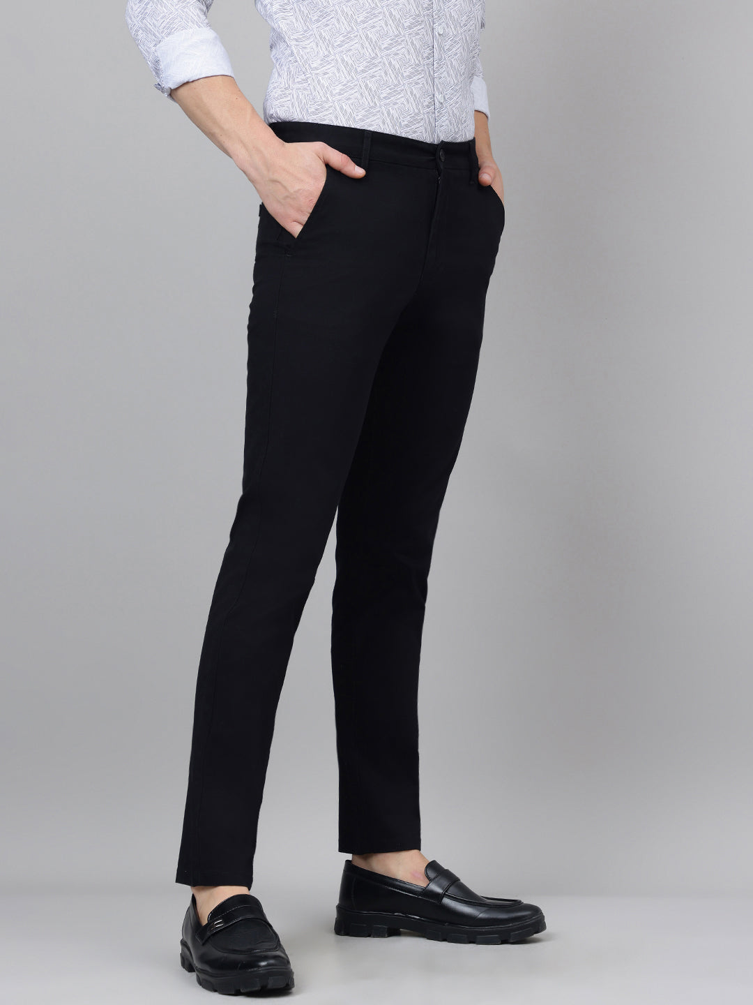 Richlook Casual Black Trouser for Men's