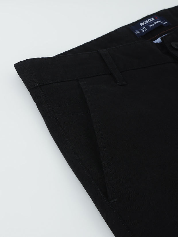 Richlook Casual Black Trouser for Men's