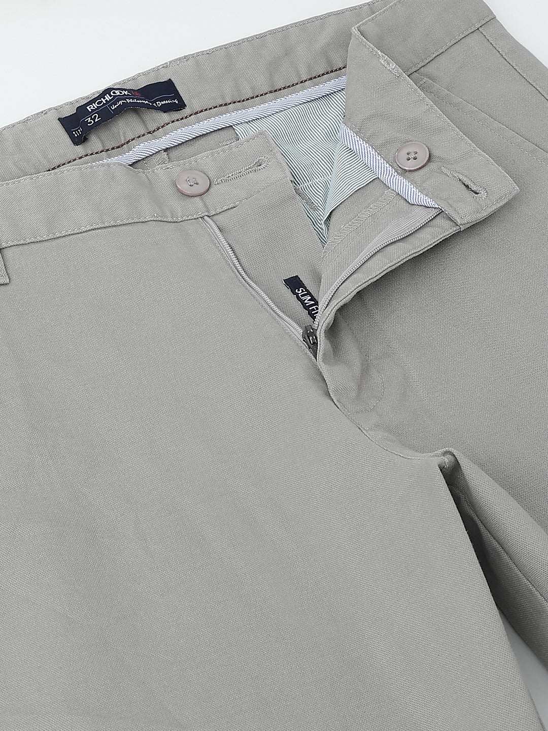 Richlook Casual Light Gray Trouser for Men's