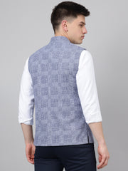 Richlook Jawahar Jacket style Blue waistcoat for Men's