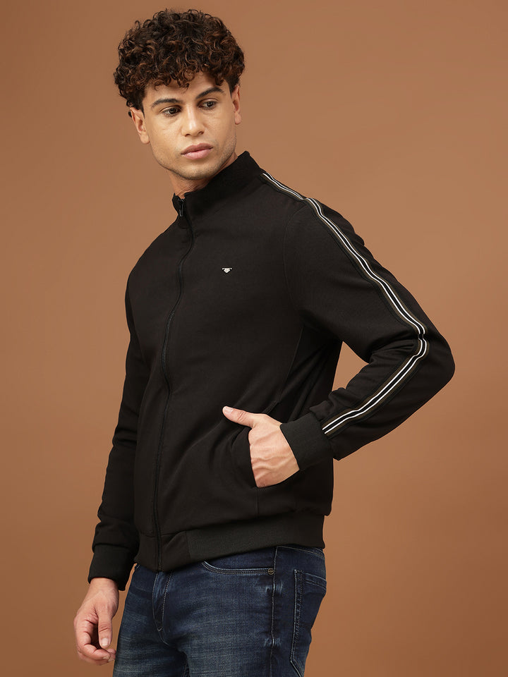 Richlook Men Black Full Sleeve Jacket