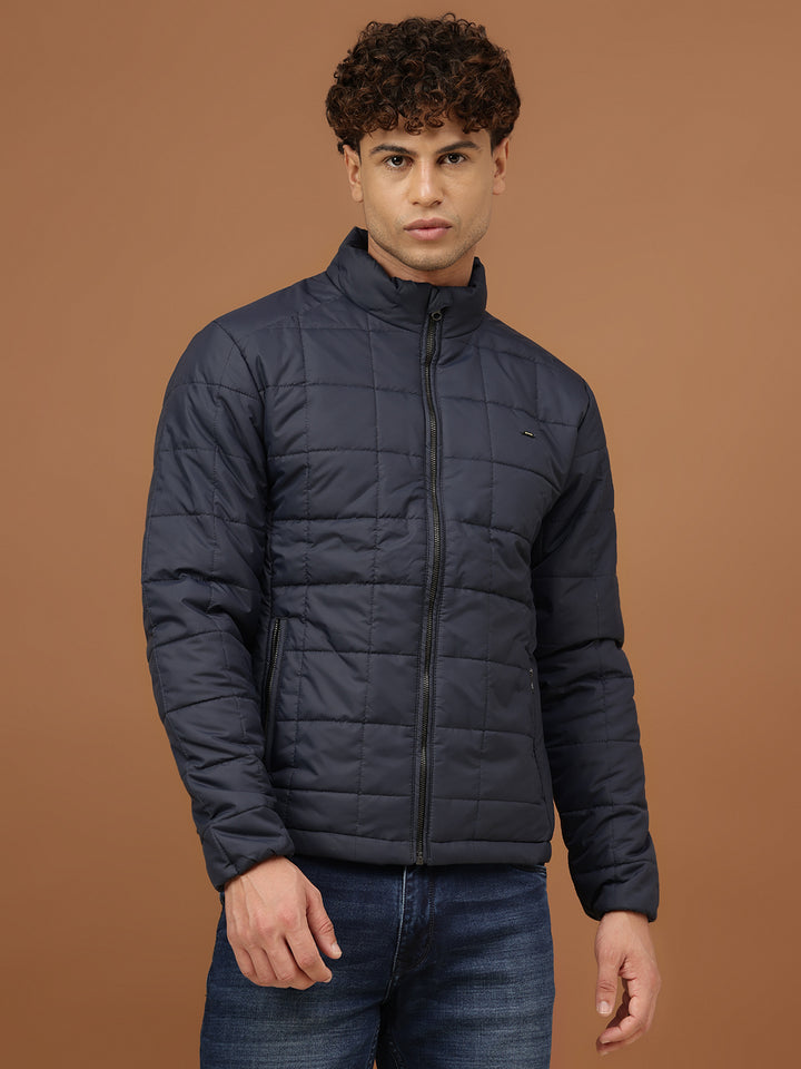 Richlook Men Navy Puffer Jacket