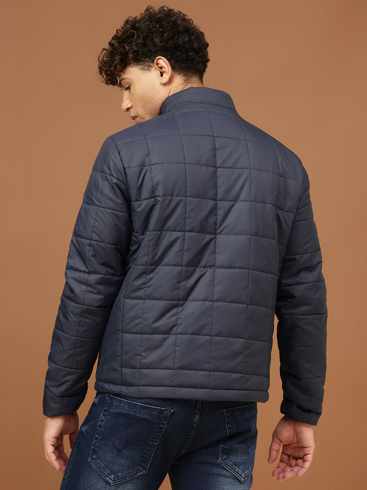 Richlook Men Navy Puffer Jacket