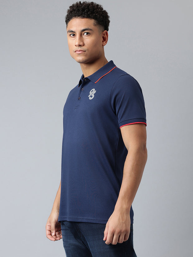 Men Airforce Regular Fit Polo Neck T-Shirt