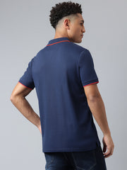 Men Airforce Regular Fit Polo Neck T-Shirt