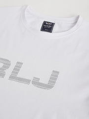 Men Off-White Regular Fit Crew Neck T-Shirt