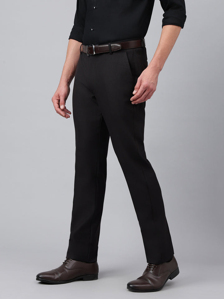 Men After Dark Standard Fit Solid Formal Trouser