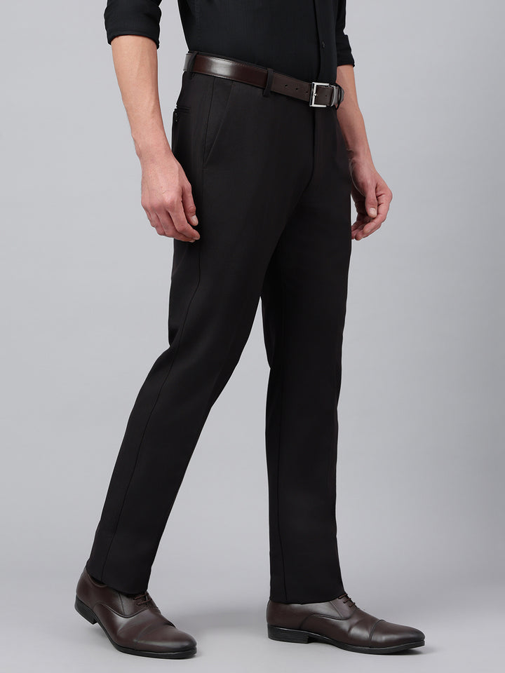 Men After Dark Standard Fit Solid Formal Trouser