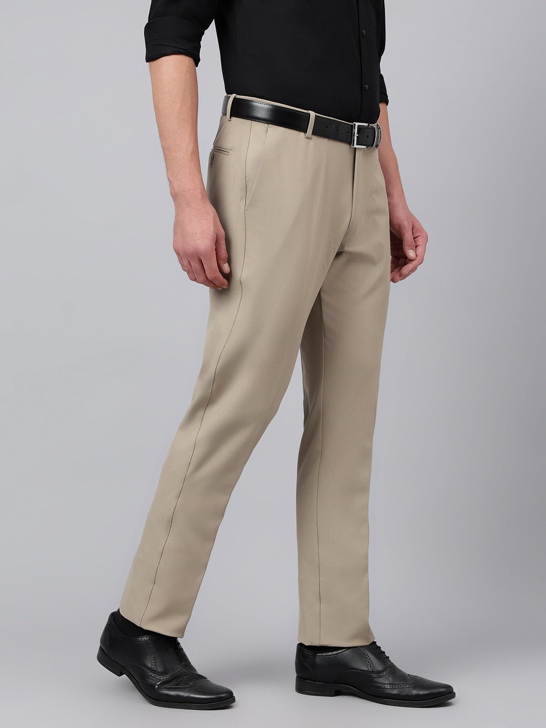 Men Tree House Standard Fit Solid Formal Trouser