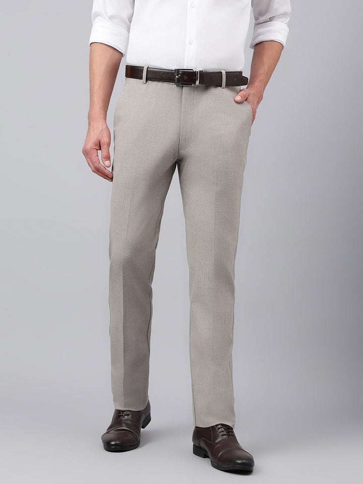 Men Elmwood Standard Fit Solid Formal Trouser