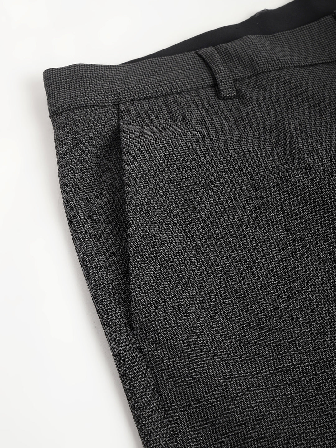 Men Blackened Pearl Standard Fit Solid Formal Trouser