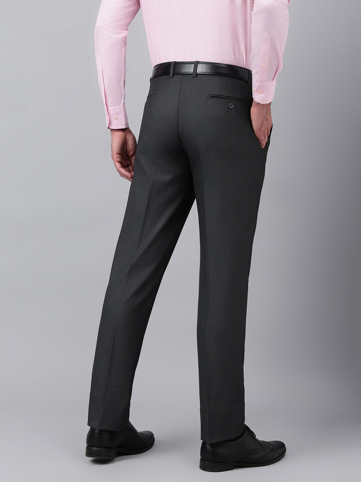 Men Black Beauty Standard Fit Solid Formal Trouser