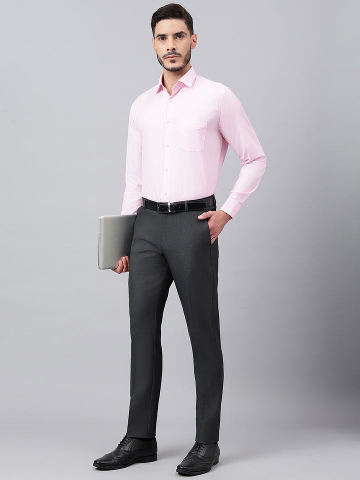 Men Black Beauty Standard Fit Solid Formal Trouser