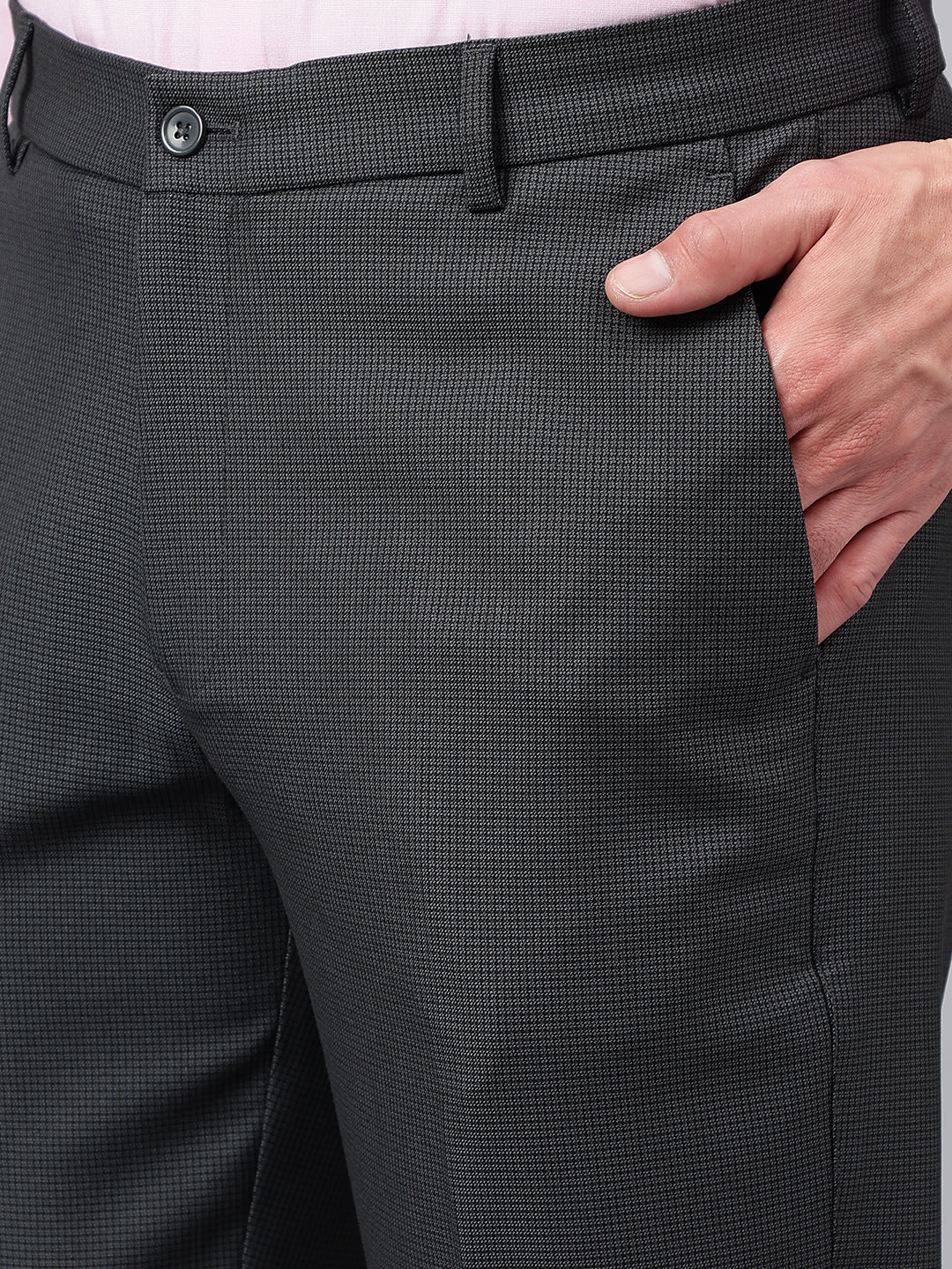 Men Black Beauty Standard Fit Solid Formal Trouser