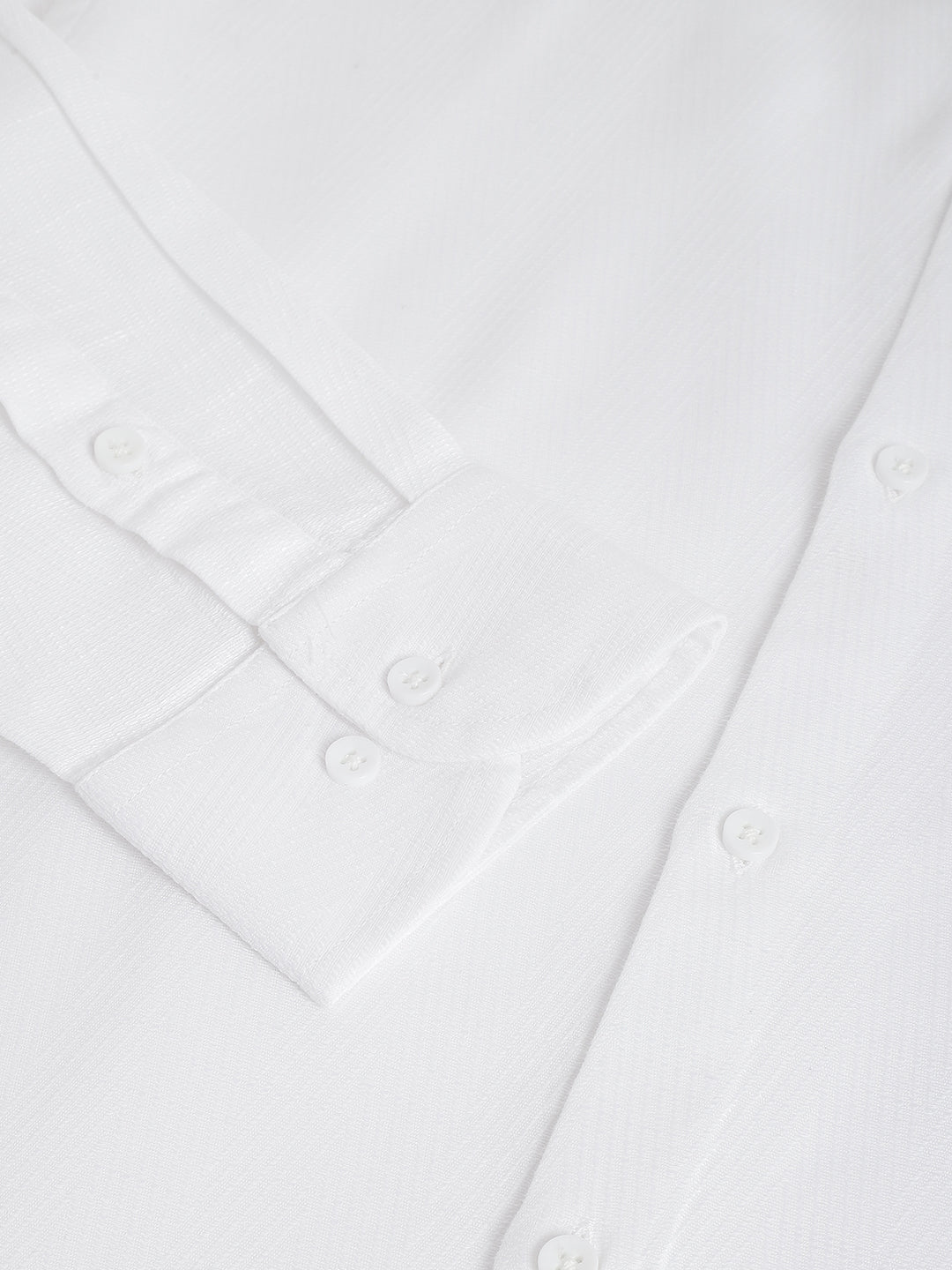 Men White Standard Fit Solid Club Wear Shirt