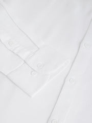 Men White Standard Fit Solid Club Wear Shirt