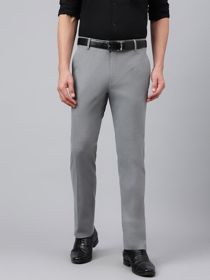 Men Silent Storn Standard Fit Solid Formal Trouser