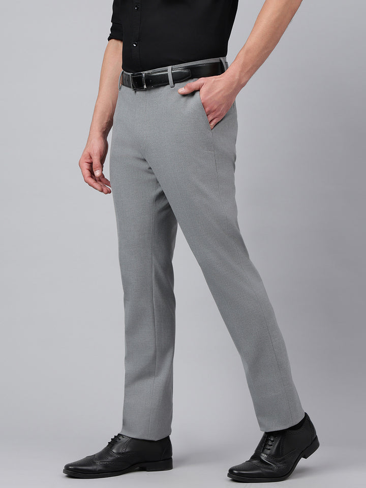 Men Silent Storn Standard Fit Solid Formal Trouser